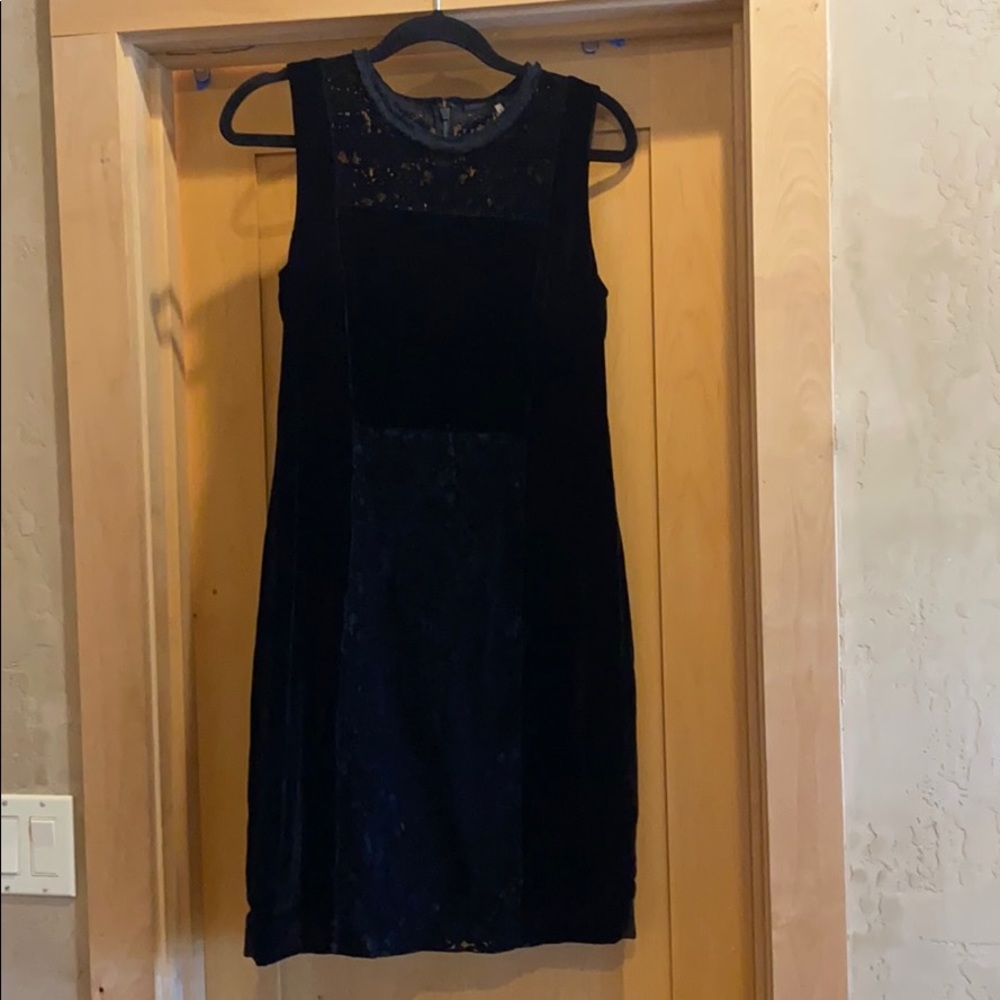 Elie Tahari Black Velvet Lace Dress